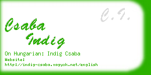 csaba indig business card